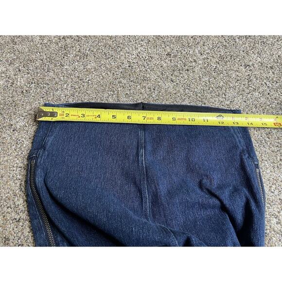 Lysse Ankle Denim Leggings Womens Medium Blue Stretch Jegging Pant Zipper Sides - Picture 4 of 5